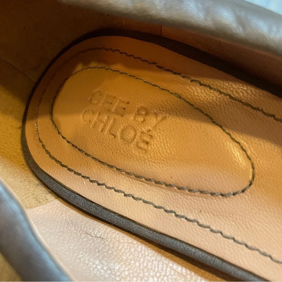 CHLOE See by Chloé Zipper Leather Bow Accents Pumps EU 40 - Picture 7 of 15